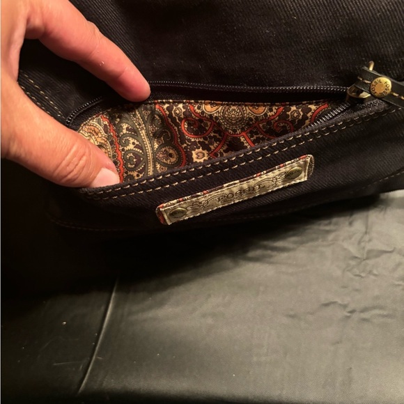 Fossil cloth crossbody purse in black. Like new! Super soft material. - Picture 7 of 8